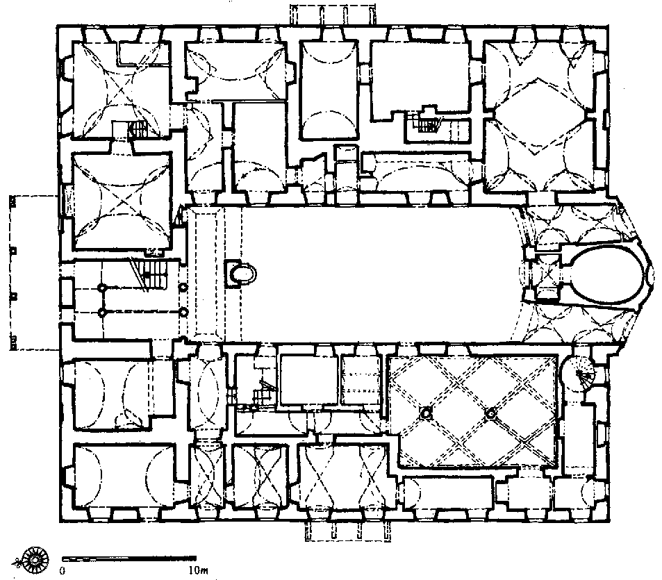 tvrz v Lázních Bělohradu – půdorys