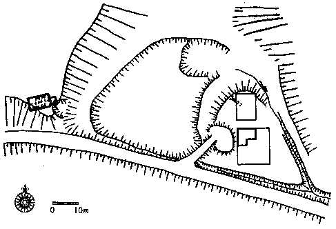 tvrz v Milkovicích – situace