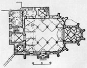 pdorys kostela sv. ignce v jin, gotick zaloen (1. pol. 14. stol.), upravovn renes. a barokn - 56 kB