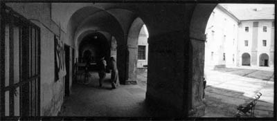 groundfloor arcades of the courtyard